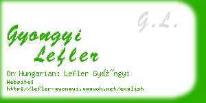 gyongyi lefler business card
